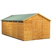 Power 20x10 Apex Secure Garden Shed - Double Door